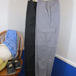 Black and Grey Cargo Pants